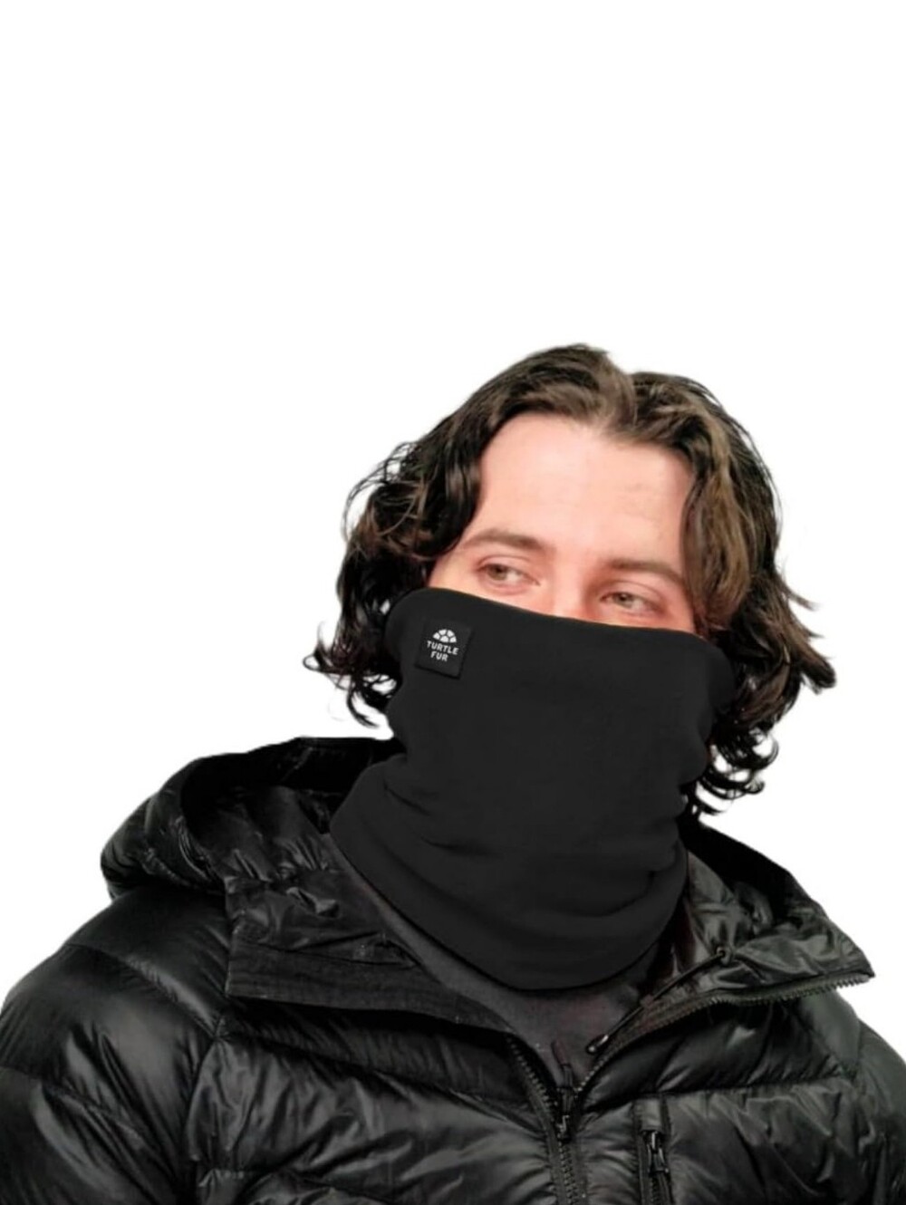 Turtle Fur Double Layer Unisex Neck-Warmer Black - Picture 2 of 5
